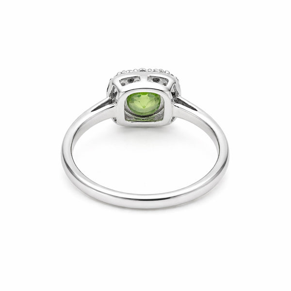 Green Amethyst 2.45 Ct Ring in 925 Sterling Silver Handmade for Women Boho Style