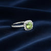 Green Amethyst 2.45 Ct Ring in 925 Sterling Silver Handmade for Women Boho Style