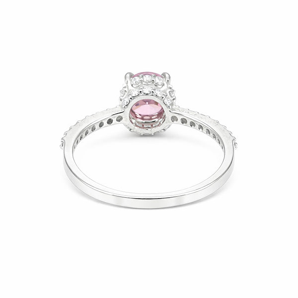 925 Sterling Silver Pink Kunzite Round Cut Ring for Women Everyday Wear