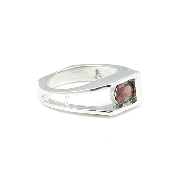 Red Garnet Ring 3.73 Ct Round Cut 925 Sterling Silver for Wedding Vintage Style