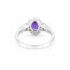 Cocktail Oval Cut Purple Amethyst Ring in 925 Sterling Silver Gift for Her