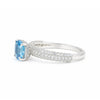 Certified Blue Aquamarine 2.55 Ct Round Cut Ring 925 Sterling Silver for Wedding