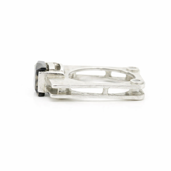 Brown Topaz Ring Princess Cut 4.50 Ct 925 Sterling Silver for Her Luxury Style