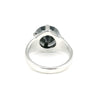 Black Moissanite Round Ring Set in 925 Sterling Silver for Her Classic Design