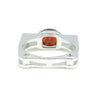 Princess Cut Garnet Ring in 925 Sterling Silver 1.25 Ct Red for Women Boho Style