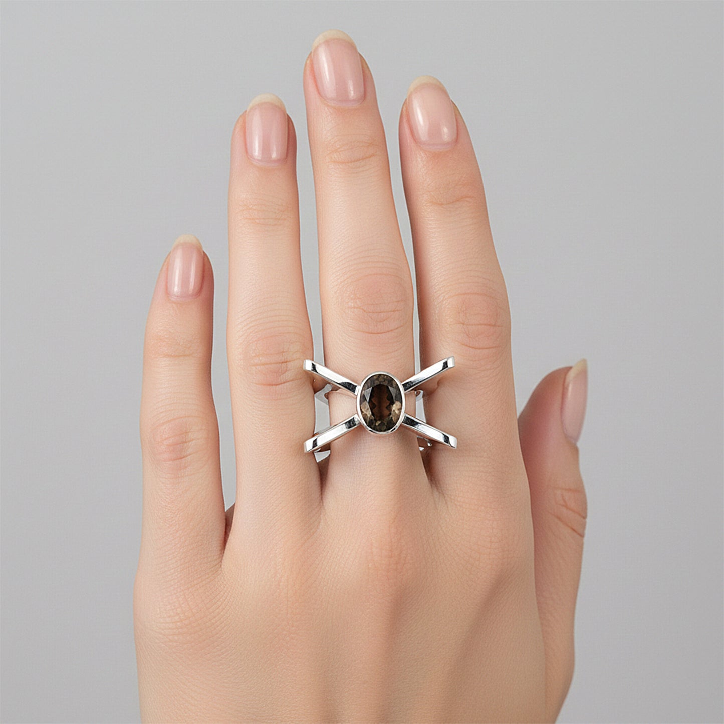 Red Garnet 2.25 Ct Ring in 925 Sterling Silver Cocktail for Anniversary