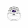 925 Sterling Silver Purple Amethyst Round Cut Ring for Women Solitaire Style
