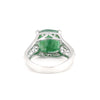 EGL Certified 3.20 Ct. Emerald Cushion Cut Ring 925 Sterling Silver Women Fine J