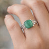 EGL Certified 3.20 Ct. Emerald Cushion Cut Ring 925 Sterling Silver Women Fine J