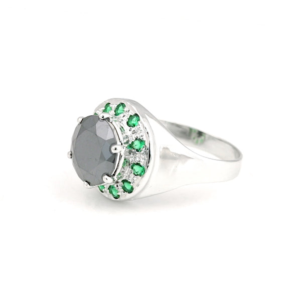 Moissanite Gemstone Ring 3.46 Ct. Round Cut 925 Sterling Silver Wedding Gift Her