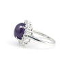 5.50 Ct. Purple Amethyst Ring Oval Cut 925 Sterling Silver Eternity Band Fine Gi