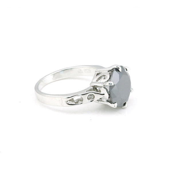 Moissanite Round Solitaire Gemstone Ring 3.30 Ct. 925 Sterling Silver Women Gift