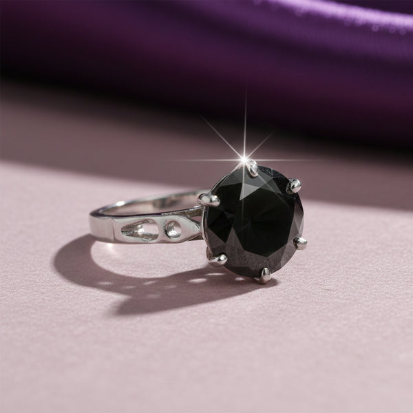 Moissanite Round Solitaire Gemstone Ring 3.30 Ct. 925 Sterling Silver Women Gift
