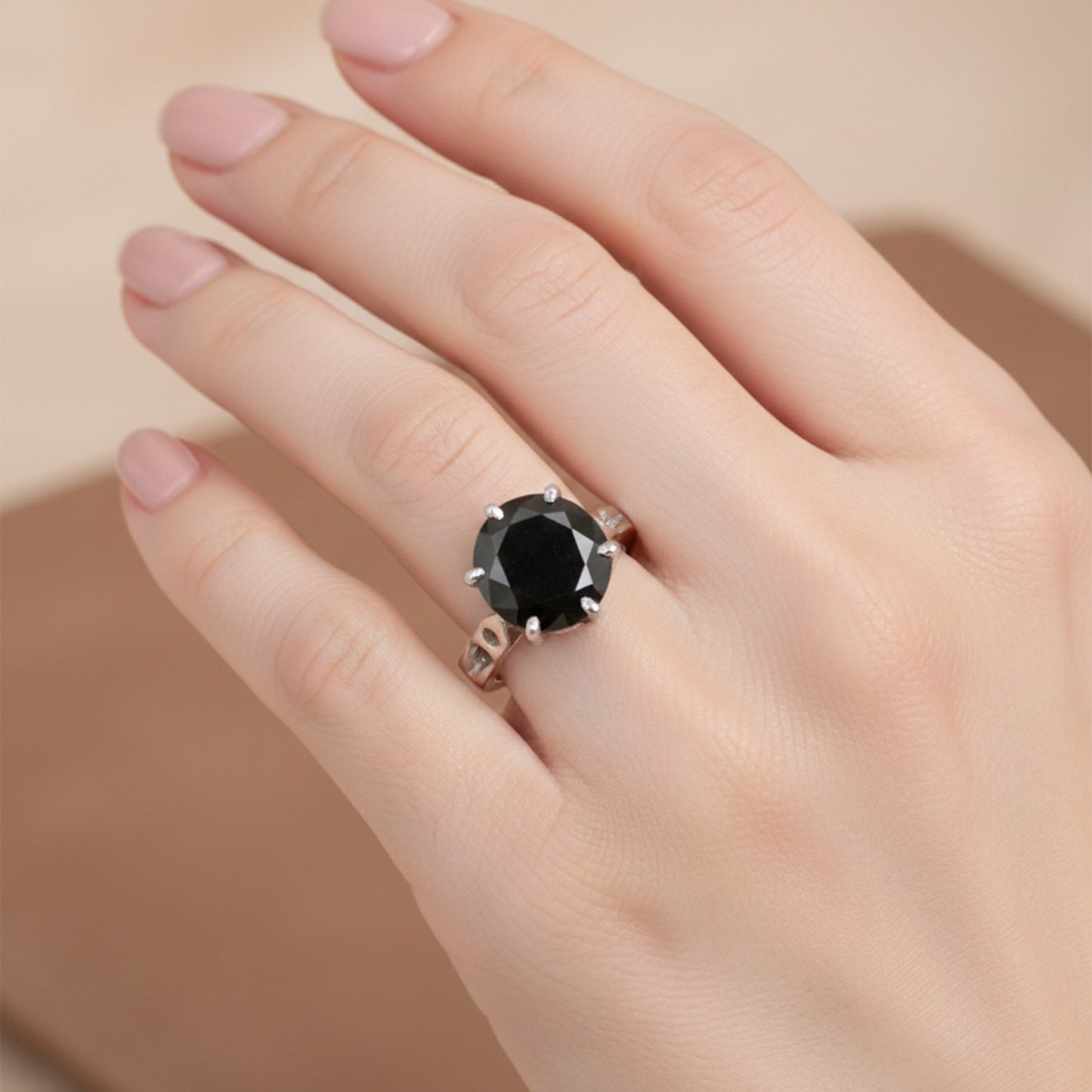 Moissanite Round Solitaire Gemstone Ring 3.30 Ct. 925 Sterling Silver Women Gift
