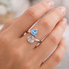 Trillion Aquamarine Blue Cut Solitaire Ring 1.50 Ct. 925 Sterling Silver Gift fo