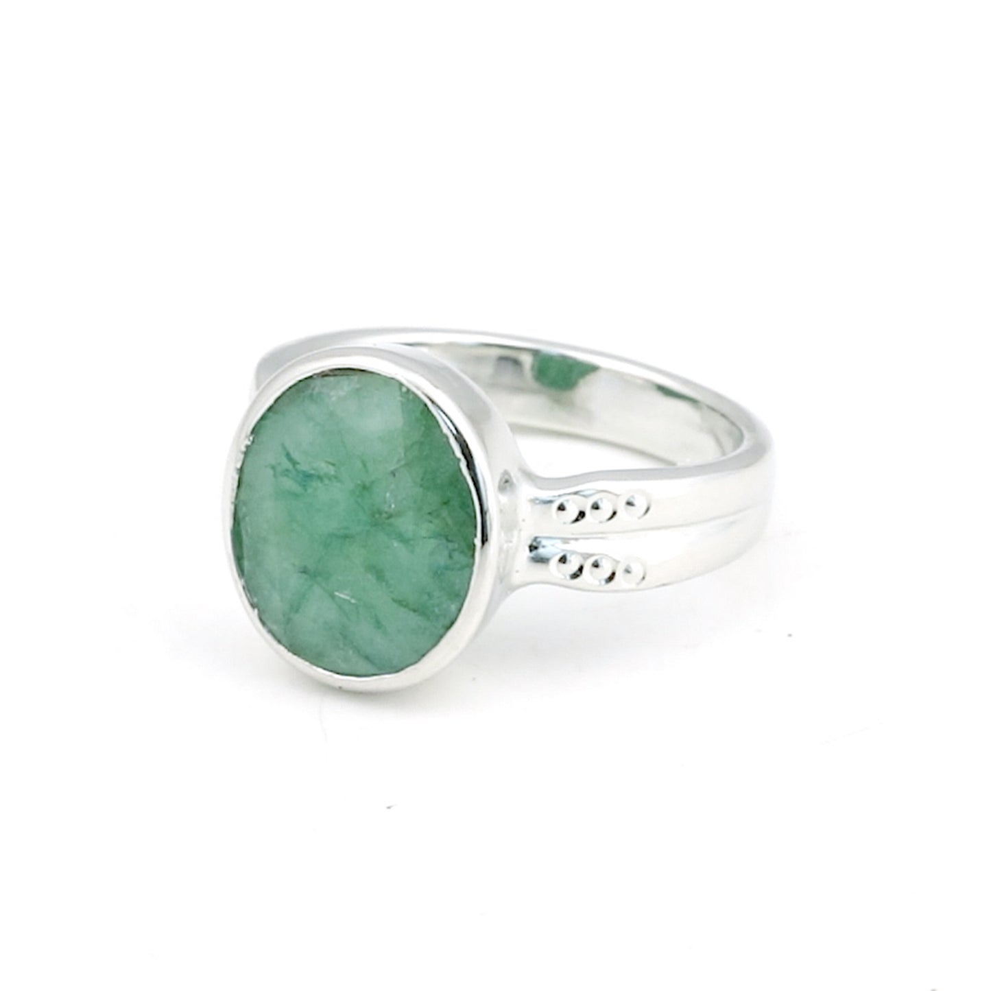Emerald Oval Cut 5.50 Ct. Gemstone Ring 925 Sterling Silver Women Gift