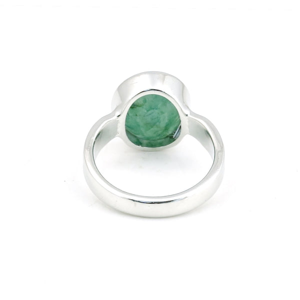 Emerald Oval Cut 5.50 Ct. Gemstone Ring 925 Sterling Silver Women Gift