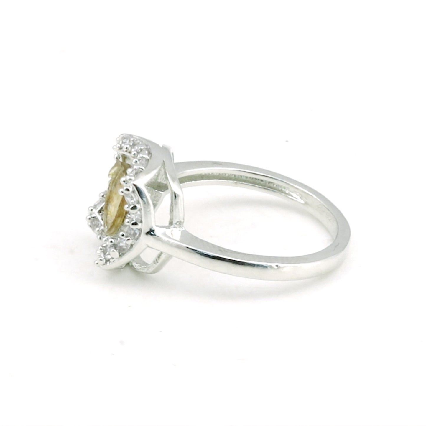 Citrine Round Cut Ring 2.65 Ct. 925 Sterling Silver Gift for Her Women
