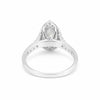 2.45 Ct. White Moissanite Ring Pear Cut 925 Sterling Silver Eternity Band Fine G