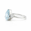 Aquamarine Pear Solitaire Gemstone Ring 2.55 Ct. 925 Sterling Silver Women Gift