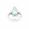 Aquamarine Pear Solitaire Gemstone Ring 2.55 Ct. 925 Sterling Silver Women Gift