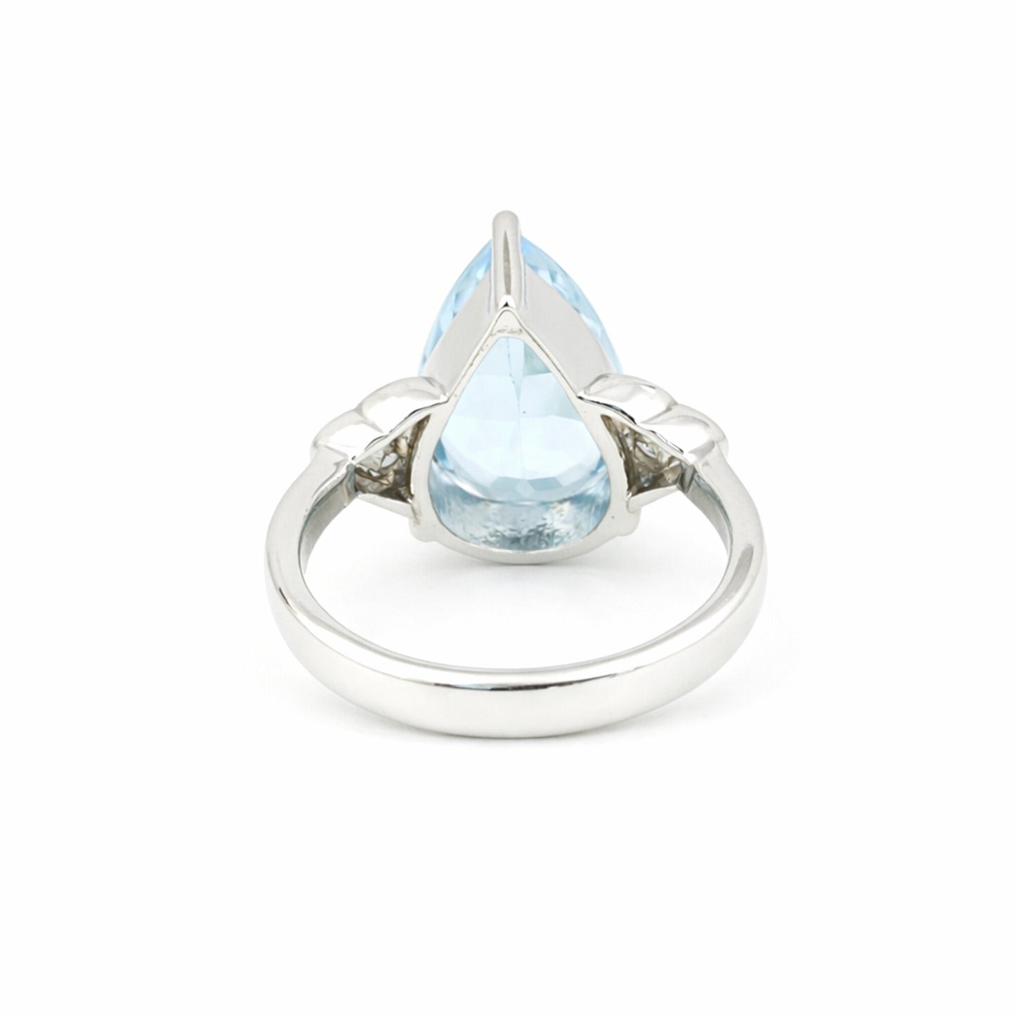 Aquamarine Pear Solitaire Gemstone Ring 2.55 Ct. 925 Sterling Silver Women Gift