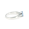 1.95 Ct. Aquamarine Oval Solitaire Ring 925 Sterling Silver Anniversary Fine Jew
