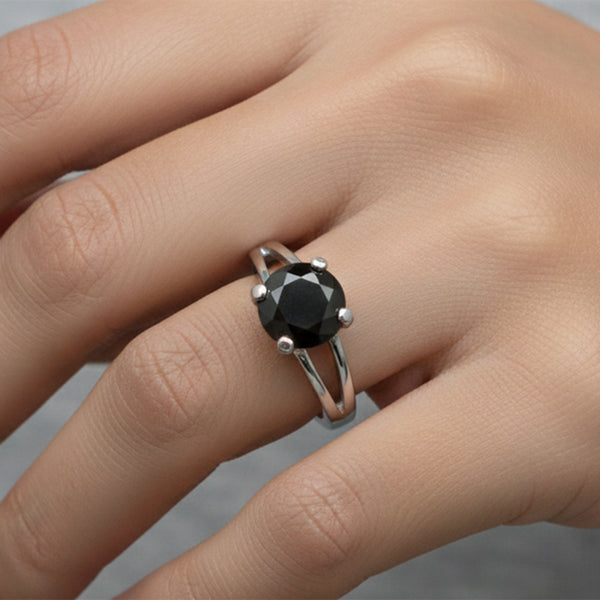 Moissanite Round Cut 3.65 Ct. Gemstone Ring 925 Sterling Silver Women Gift