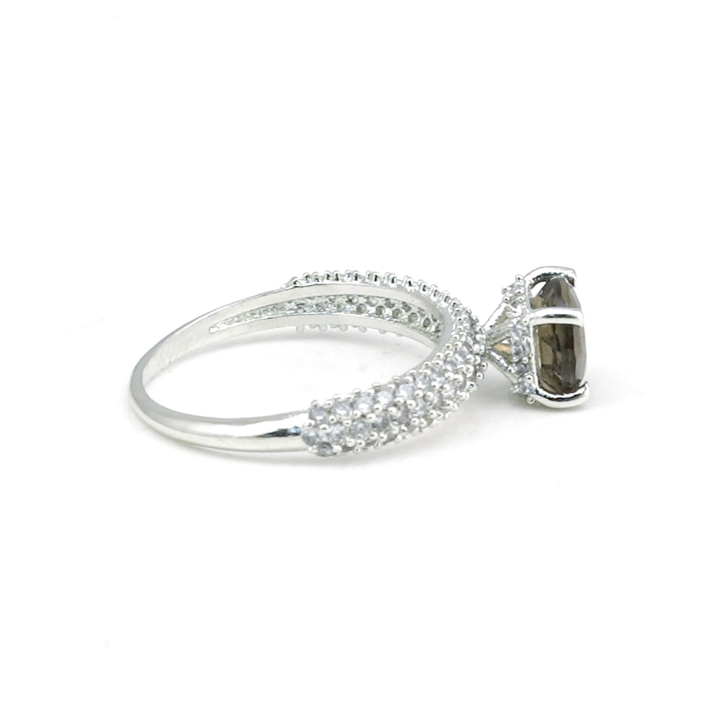Topaz Gemstone Ring 3.54 Ct. Round Cut 925 Sterling Silver Valentine's Day Gift