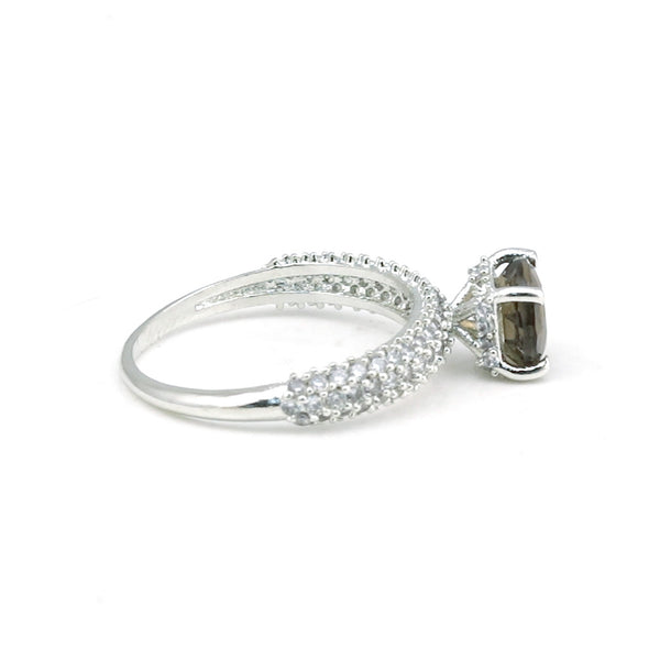 Topaz Gemstone Ring 3.54 Ct. Round Cut 925 Sterling Silver Valentine's Day Gift
