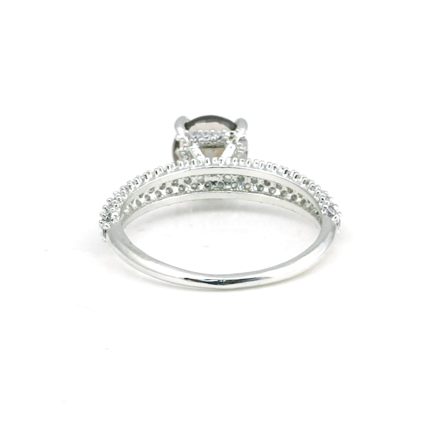 Topaz Gemstone Ring 3.54 Ct. Round Cut 925 Sterling Silver Valentine's Day Gift
