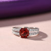Red Ruby Round Ring 1.24 Ct. 925 Sterling Silver Stackable Eternity Band Gift