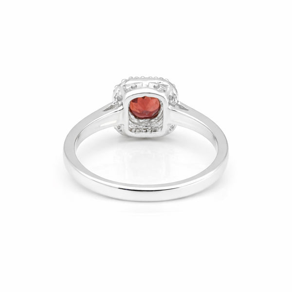Ruby Round Solitaire Ring 1.25 Ct. 925 Sterling Silver Birthday Fine Jewelry Gif