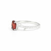 2.25 Ct. Red Ruby Ring Oval Cut 925 Sterling Silver Eternity Band Fine Gift