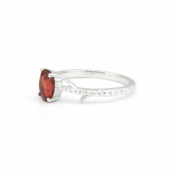 2.25 Ct. Red Ruby Ring Oval Cut 925 Sterling Silver Eternity Band Fine Gift