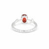 2.25 Ct. Red Ruby Ring Oval Cut 925 Sterling Silver Eternity Band Fine Gift