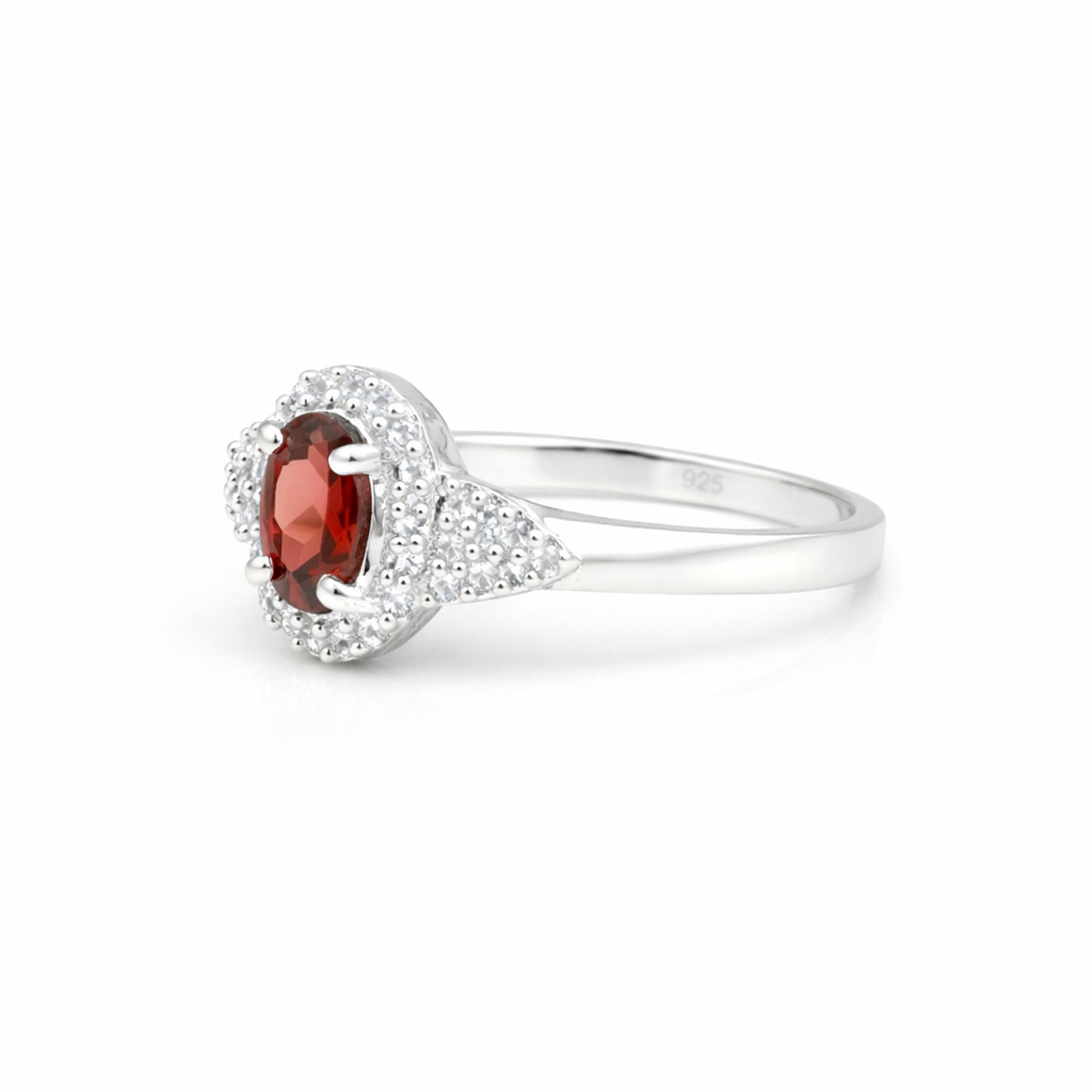 Red Ruby Oval Cut Solitaire Ring 2.28 Ct. 925 Sterling Silver Gift for Her