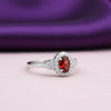 Red Ruby Oval Cut Solitaire Ring 2.28 Ct. 925 Sterling Silver Gift for Her