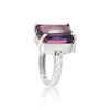 Amethyst Emerald Cut Ring 5.50 Ct. 925 Sterling Silver Gift for Her Women