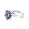 Amethyst Round Cut 4.20 Ct. Gemstone Ring 925 Sterling Silver Women Gift