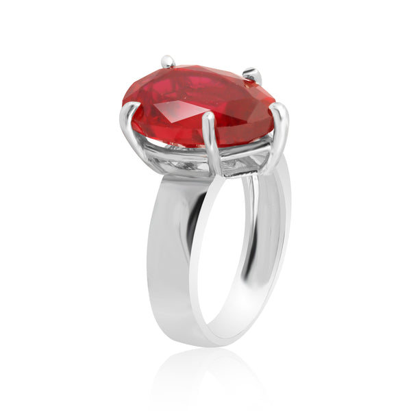 Ruby Pear Cut 3.50 Ct. Gemstone Ring 925 Sterling Silver Women Gift for Women