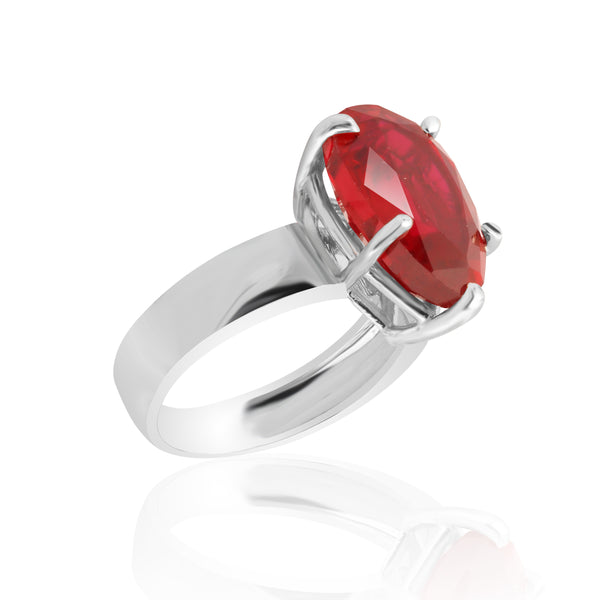 Ruby Pear Cut 3.50 Ct. Gemstone Ring 925 Sterling Silver Women Gift for Women