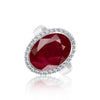 Ruby Gemstone Ring 7.00 Ct. Oval Cut 925 Sterling Silver Birthday Gift Her