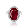 Ruby Gemstone Ring 7.00 Ct. Oval Cut 925 Sterling Silver Birthday Gift Her