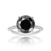 Moissanite Round Solitaire Ring 4.30 Ct. 925 Sterling Silver Wedding Fine Jewelr