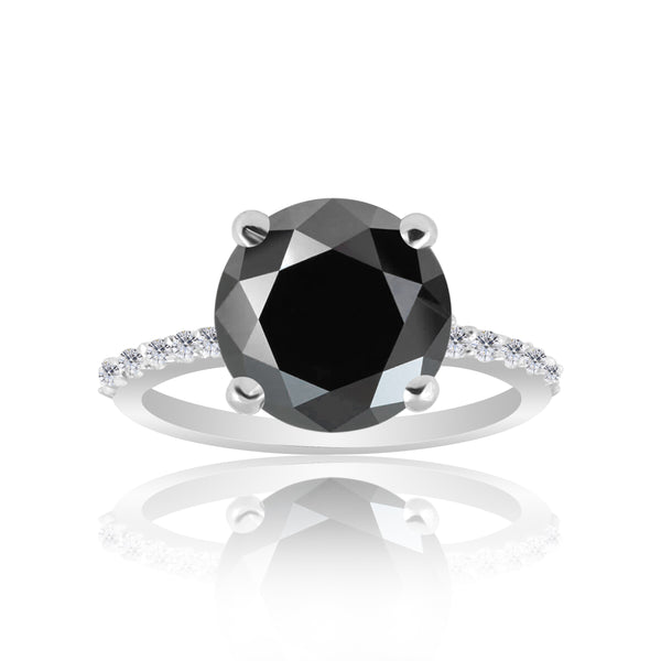 Moissanite Round Solitaire Ring 4.30 Ct. 925 Sterling Silver Wedding Fine Jewelr