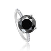 Moissanite Round Solitaire Ring 4.30 Ct. 925 Sterling Silver Wedding Fine Jewelr