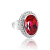 Ruby Oval Cut Ring 7.80 Ct. 925 Sterling Silver Gift for Her Women for Women