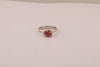 2.00 Ct. Red Tourmaline Ring Round Cut 925 Sterling Silver Eternity Band Fine Gi