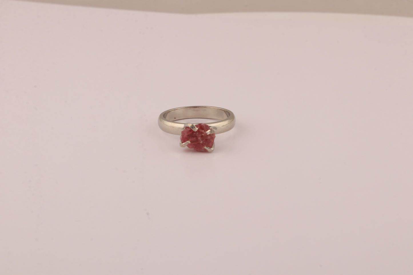 2.00 Ct. Red Tourmaline Ring Round Cut 925 Sterling Silver Eternity Band Fine Gi
